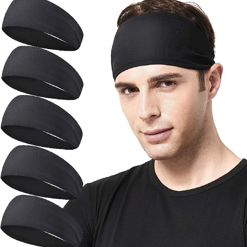 Elastic Sports Headbands Sweat Absorption Headdress Quick Dry Workout Headband Anti-slip Breathable Sweatbands for Yoga Running