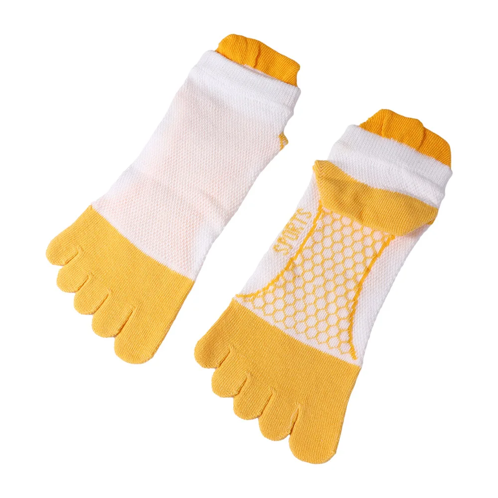 Sport Soft Sweat Absorbing Anti-slip Cotton  Hosiery Five-Finger Socks Split Toe Socks Short Tube Socks