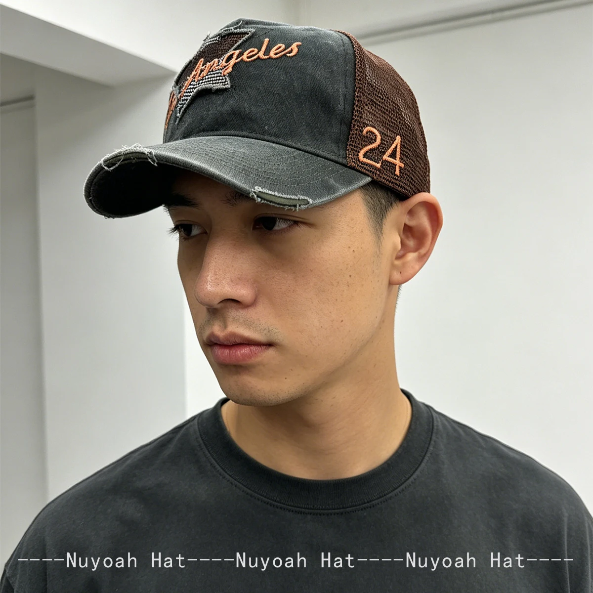 New Men Women Street Star Embroidered Letters Baseball Hats Sunshade Broken Versatile Outdoor Trucker Caps Mesh Fashion Personal
