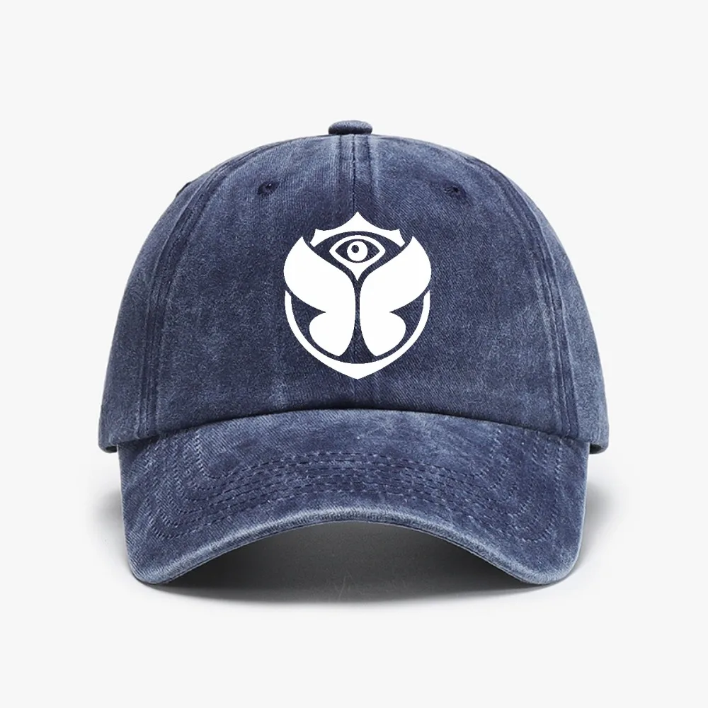 Tomorrowland Belgium Casual Baseball Cap Vintage Washed Distressed Denim caps Unisex Breathable sun hat Summer Snapback hats