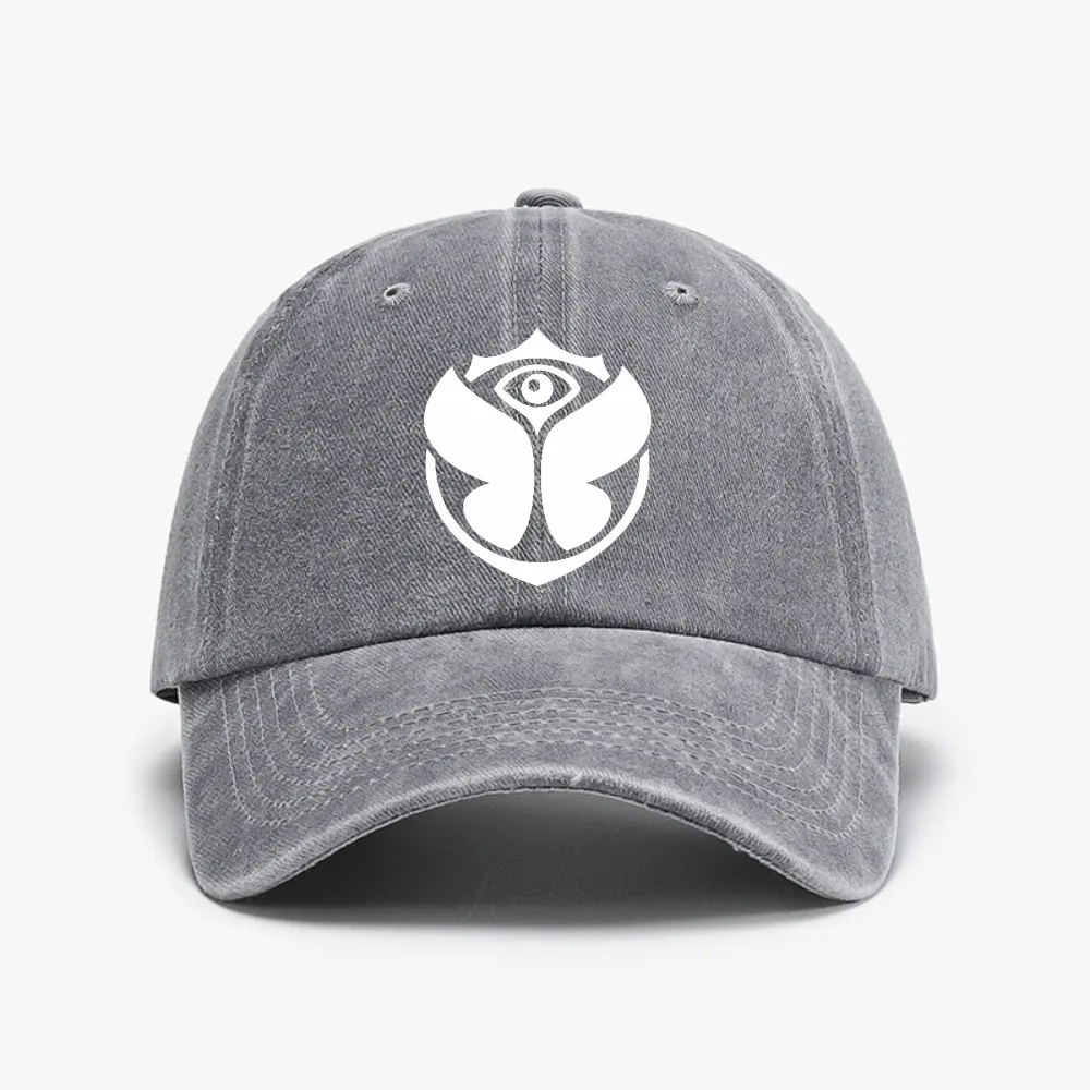 Tomorrowland Belgium Casual Baseball Cap Vintage Washed Distressed Denim caps Unisex Breathable sun hat Summer Snapback hats