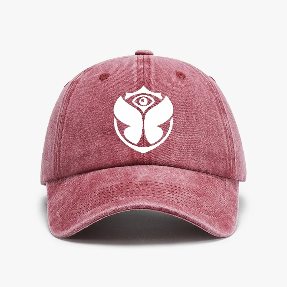 Tomorrowland Belgium Casual Baseball Cap Vintage Washed Distressed Denim caps Unisex Breathable sun hat Summer Snapback hats