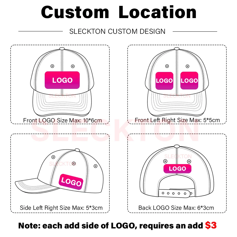SLECKTON Custom Hat Logo Embroidery Baseball Cap for Men and Women DIY Brand Design Print Summer Denim Sun Hats Wholesale Unisex