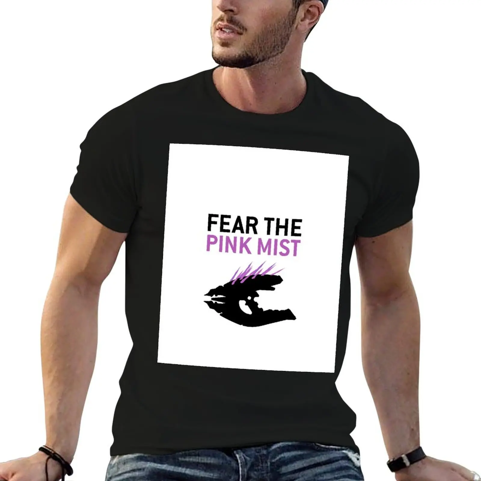 Halo Needler Fear The Pink Mist! T-Shirt Sports Casual Breathable Tee Shirt