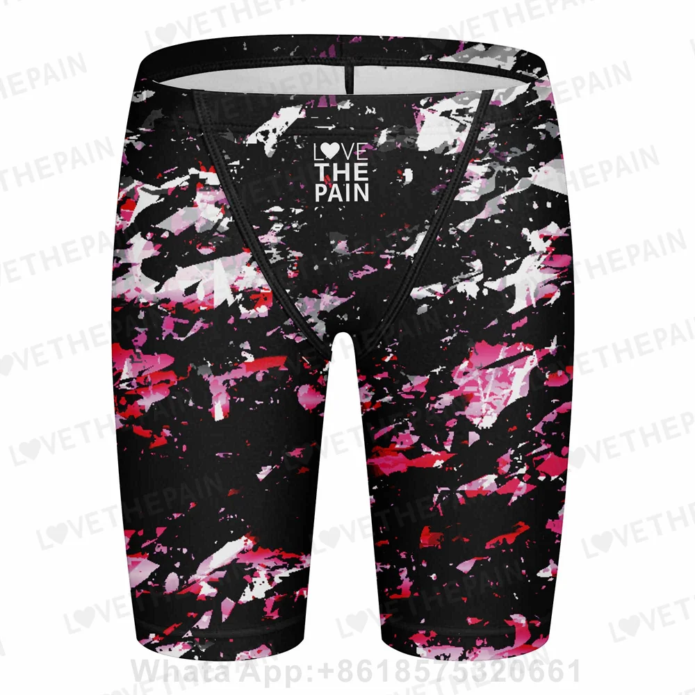 2026 Men's Swim Jammer Swimsuit Shorts Swimming Trunk Swimwear Beach Swim Surfing Sport Pants Briefs Summer Elastic Boxer Shorts