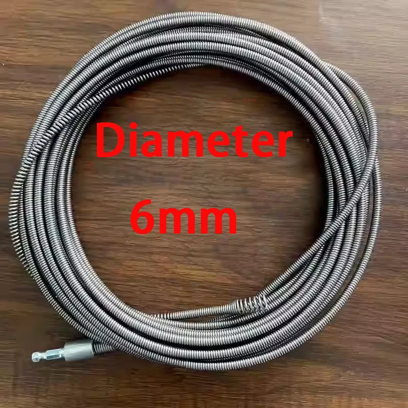 Electric Drill Pipe Dredging Tool 1-10 Meter Spring Sewer Unblocker Kitchen Bathroom Drain Cleaner Sink Clog Remover