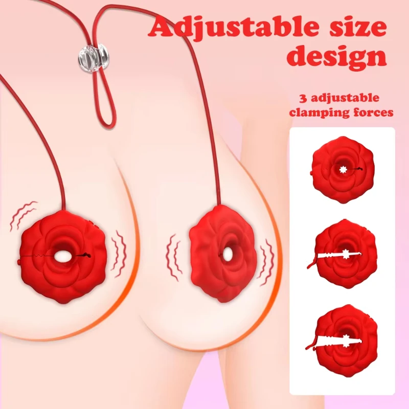 Vibrating Nipple Clamps Adult Toys Breast Clip Vibrator APP Control Chest Massage Tease Nipple Stimulation Sex Toys for Women