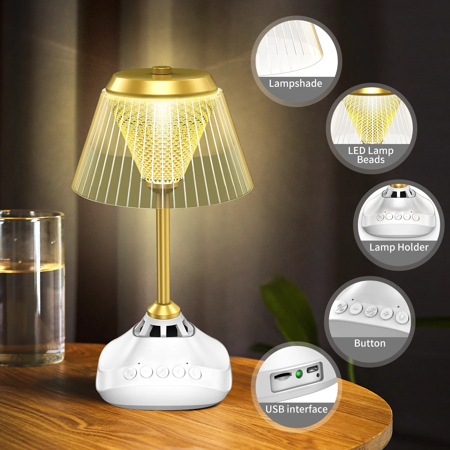 Bluetooth Speakers Wireless Muslim Table Lamp Quran speakers LED With APP Control Quran Speaekr Koran Touch Lamp