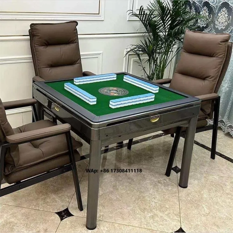 Ultra Thin Folding Full Automatic Mahjong Table 4 Outlet Electric Heater USB Charging Ports Relaxed Family Entertainment