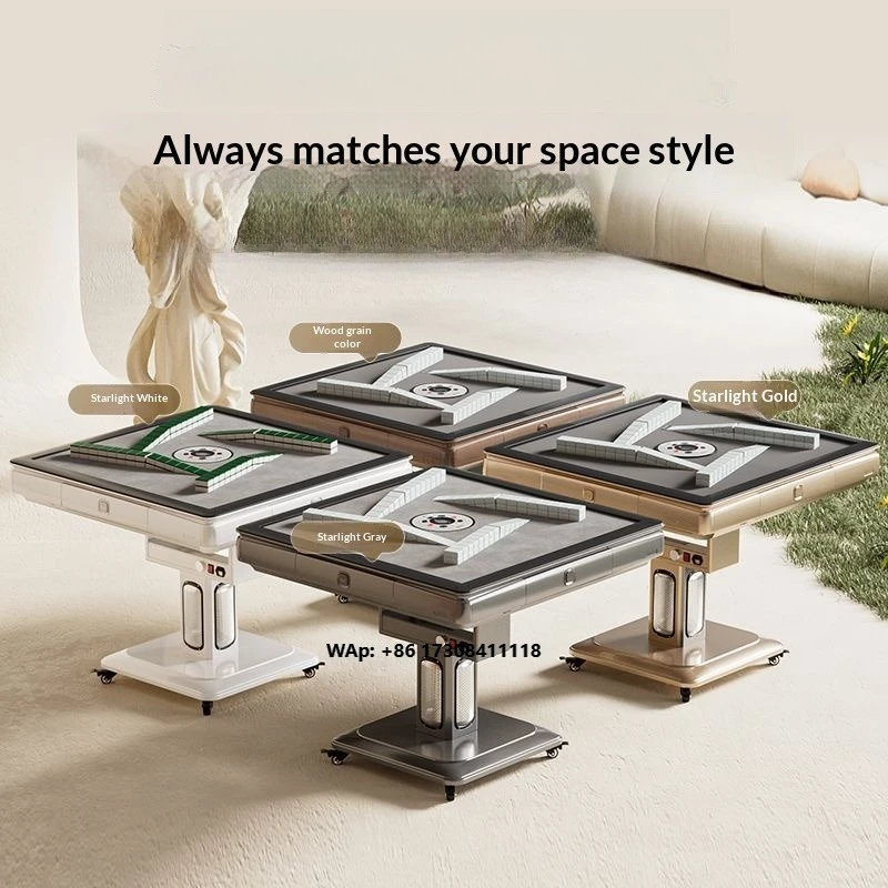 Electric Mahjong Table Smart Fast Shuffling Noise Reduction Slim Storage Cabinet Portable 2026 New Model Custom Logo