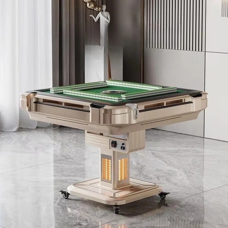 Fully Automatic Silent Mahjong Machine Foldable Low Noise 2 1 Dual Purpose Mahjong Table Electric Shuffling Heating