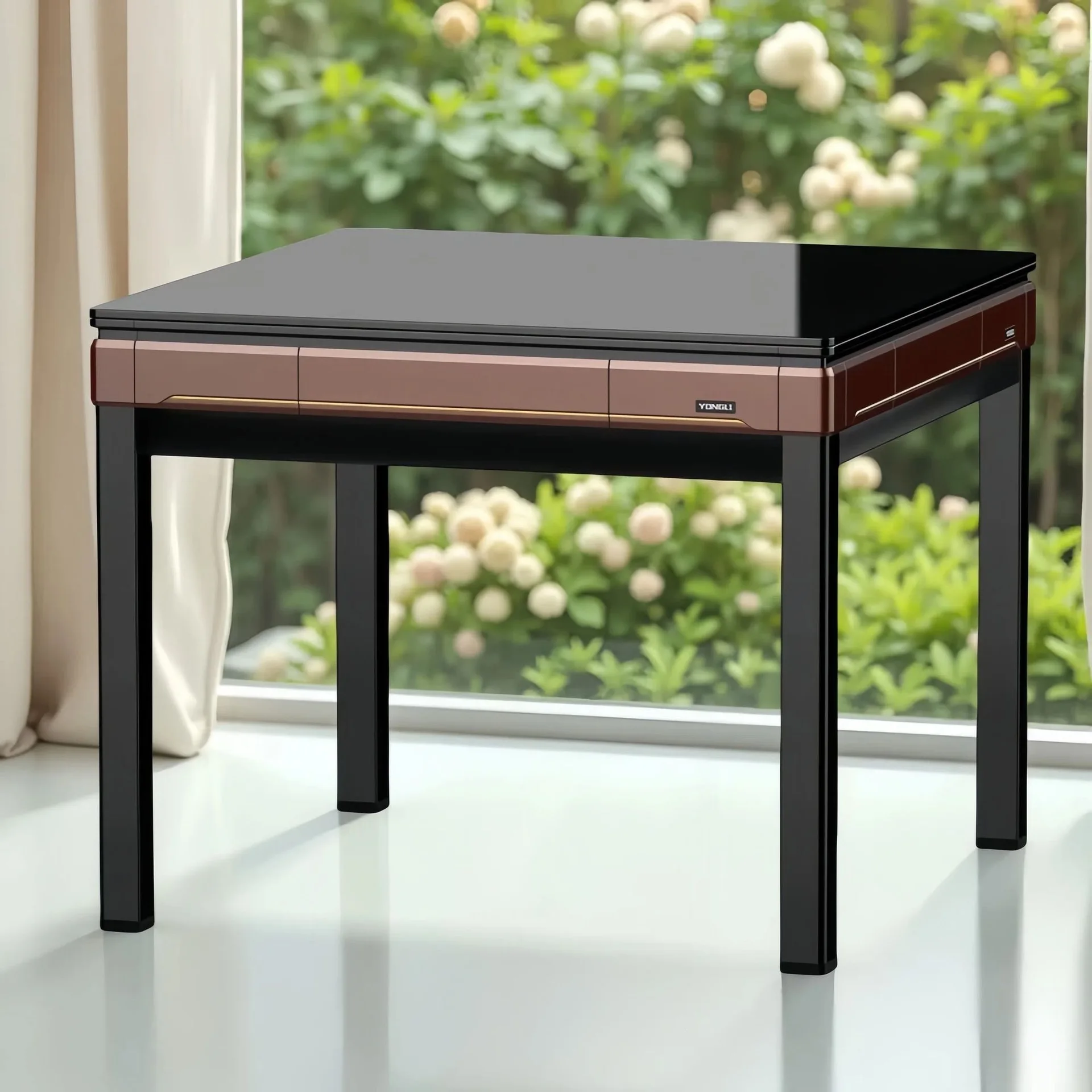 HYS new model mahjong table, fully automatic home bass four-burner mahjong machine, foldable heated mahjong hall electric