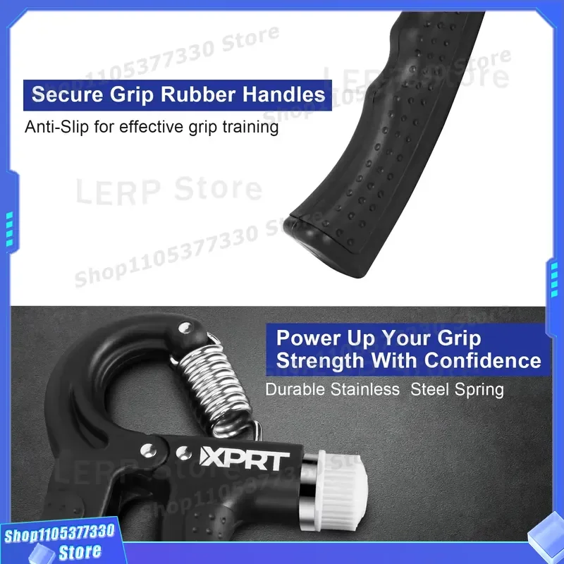 Adjustable Hand Grip Strengthener 10-130lb Resistance Trainer Ergonomic Handle Home Fitness Equipment for Muscle Building
