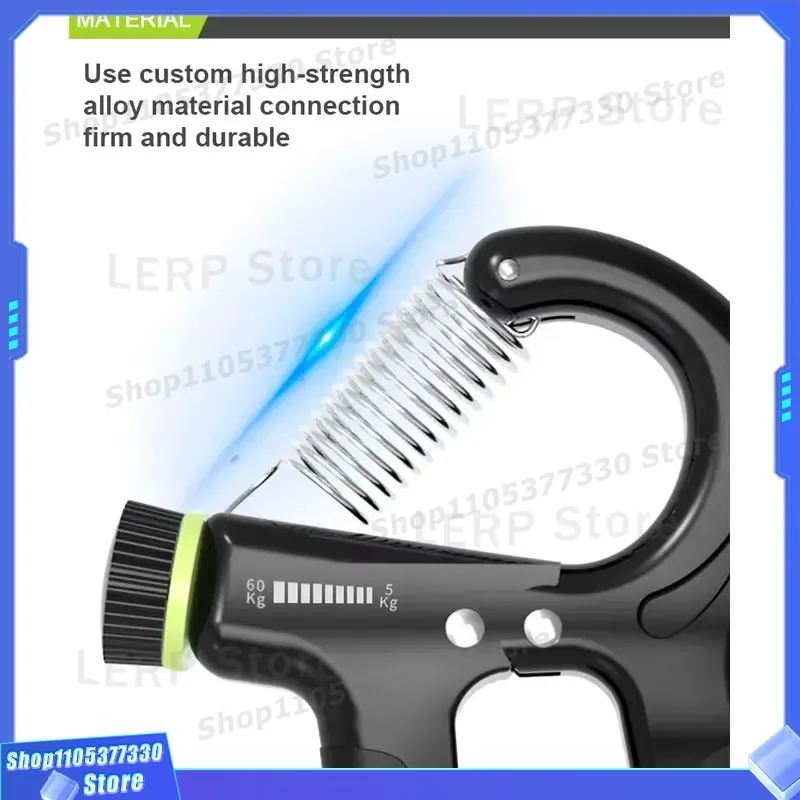 Adjustable Hand Grip Strengthener 10-130lb Resistance Trainer Ergonomic Handle Home Fitness Equipment for Muscle Building