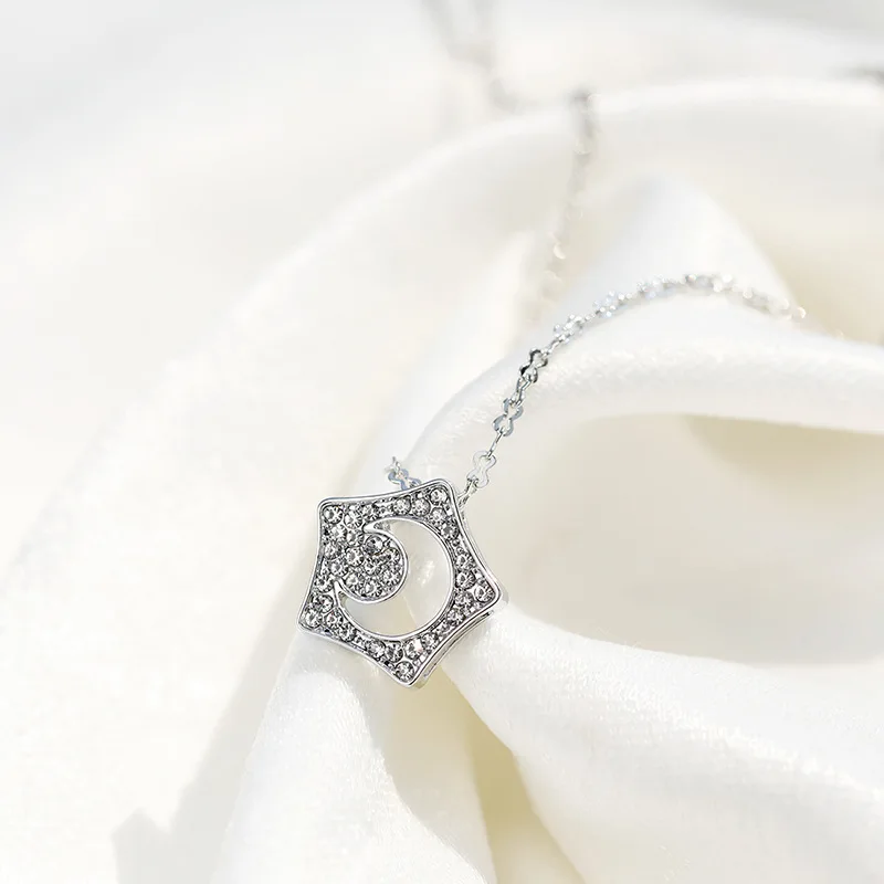 Korean F4 Drama "Hye Sun Ku" Gift Lee MinHo Pendant Necklace Fashion New Creative Design Geometry Star Moon Necklace