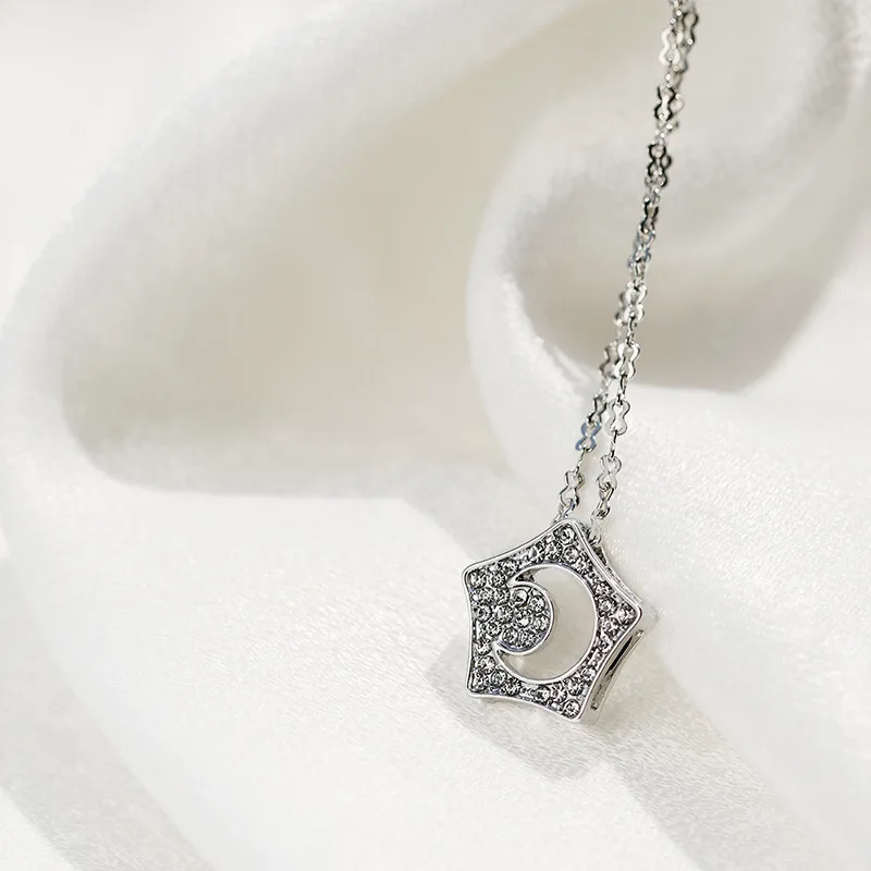 Korean F4 Drama "Hye Sun Ku" Gift Lee MinHo Pendant Necklace Fashion New Creative Design Geometry Star Moon Necklace
