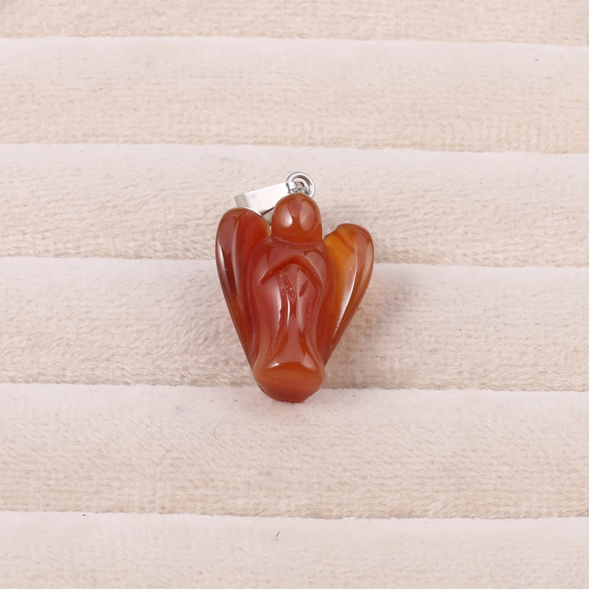 Natural Stone Carved Angel Pendant Reiki Amethyst Opal Agates Charms for Women DIY Necklace Earrings Jewelry Making Accessories