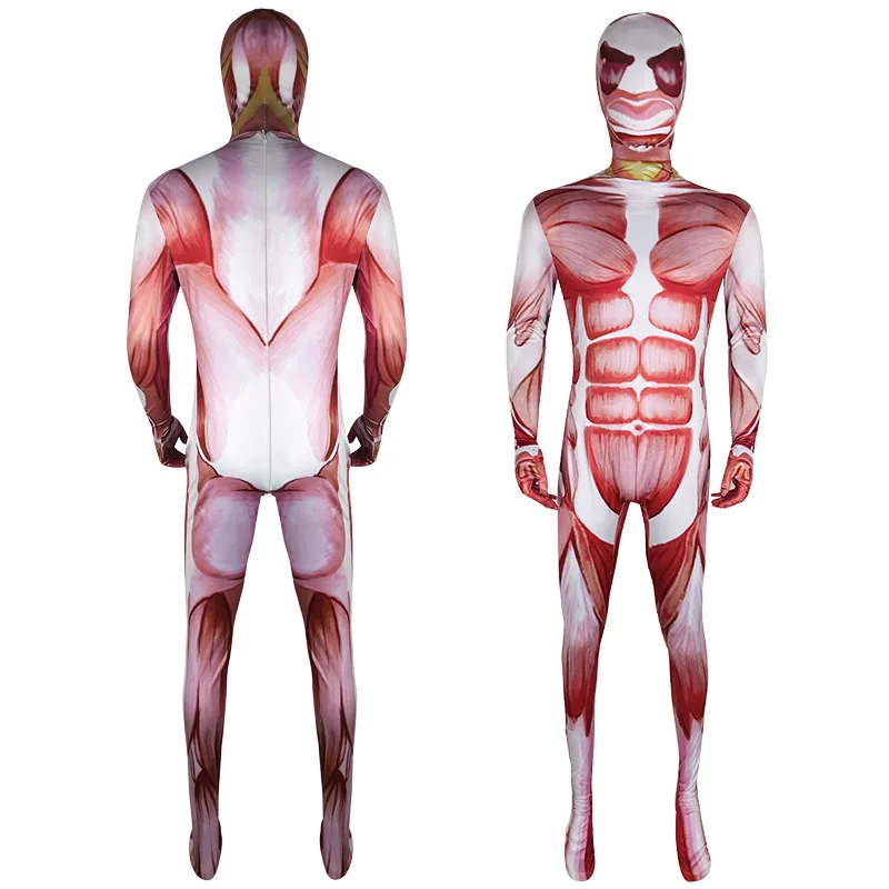 Attack On Titan Muscle Cosplay/zentai Full-body Tight Suit/50M-level Muscular Man Film And Television Costume