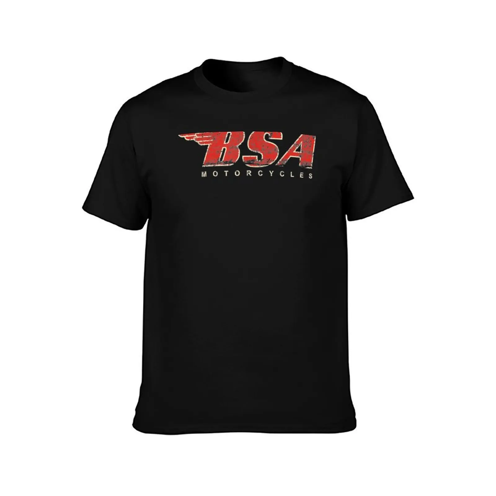 BSA-Motorcycle - BSA Motorcycle Tee Distressed Logo T-Shirt Soft Durable Cotton T-Shirt