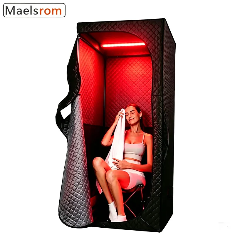 Infrared Far Red Light Therapy Sauna 660nm 850nm Near Infrared Home Full Body Skin Care Dry Steam Free Portable Foldable SPA