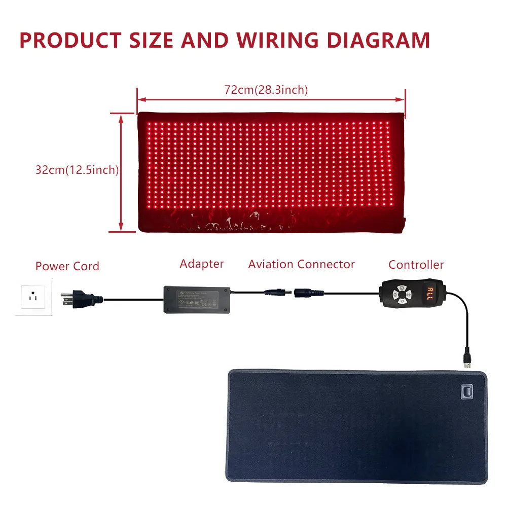 NEW NEW 2026 2026 Professional-grade 660/850nm Near-infrared Light Therapy Mask, 70x30cm Large Area, 100W High-power Red Light T