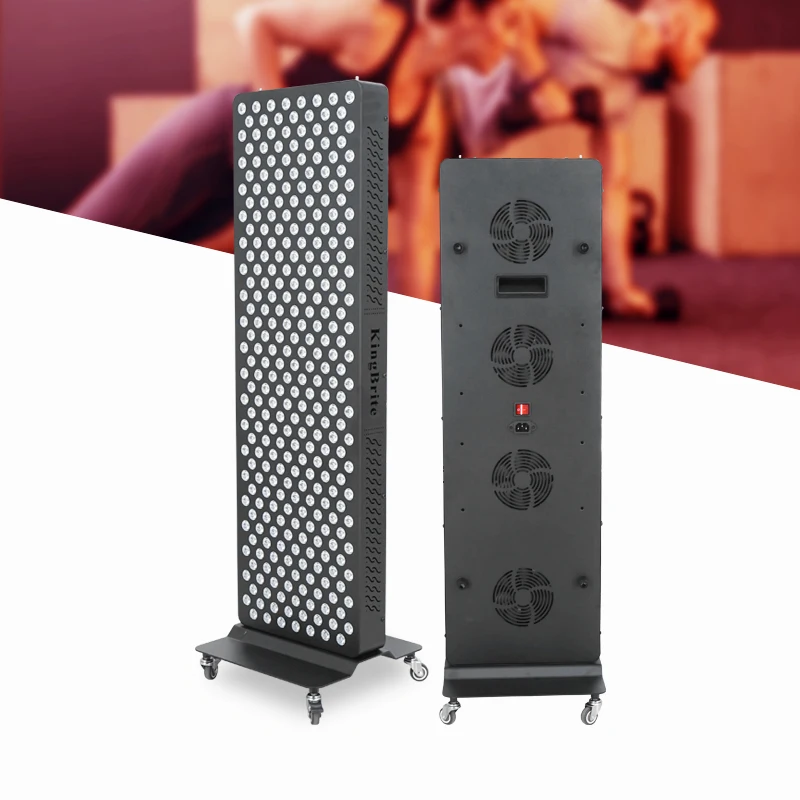 RLP300 V2 Pulsed Red Therapy Light 1500W Multi-Wavelength Infrared Grow Light Therapy Panel with Wheel Stand