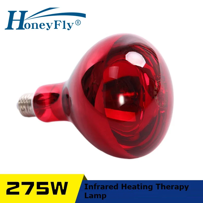 HoneyFly Infrared Heating Therapy Lamp R125 E27 220V 275W Adjustable IR Physiotherapy Bulb Full Body Back Knee Pain Relief