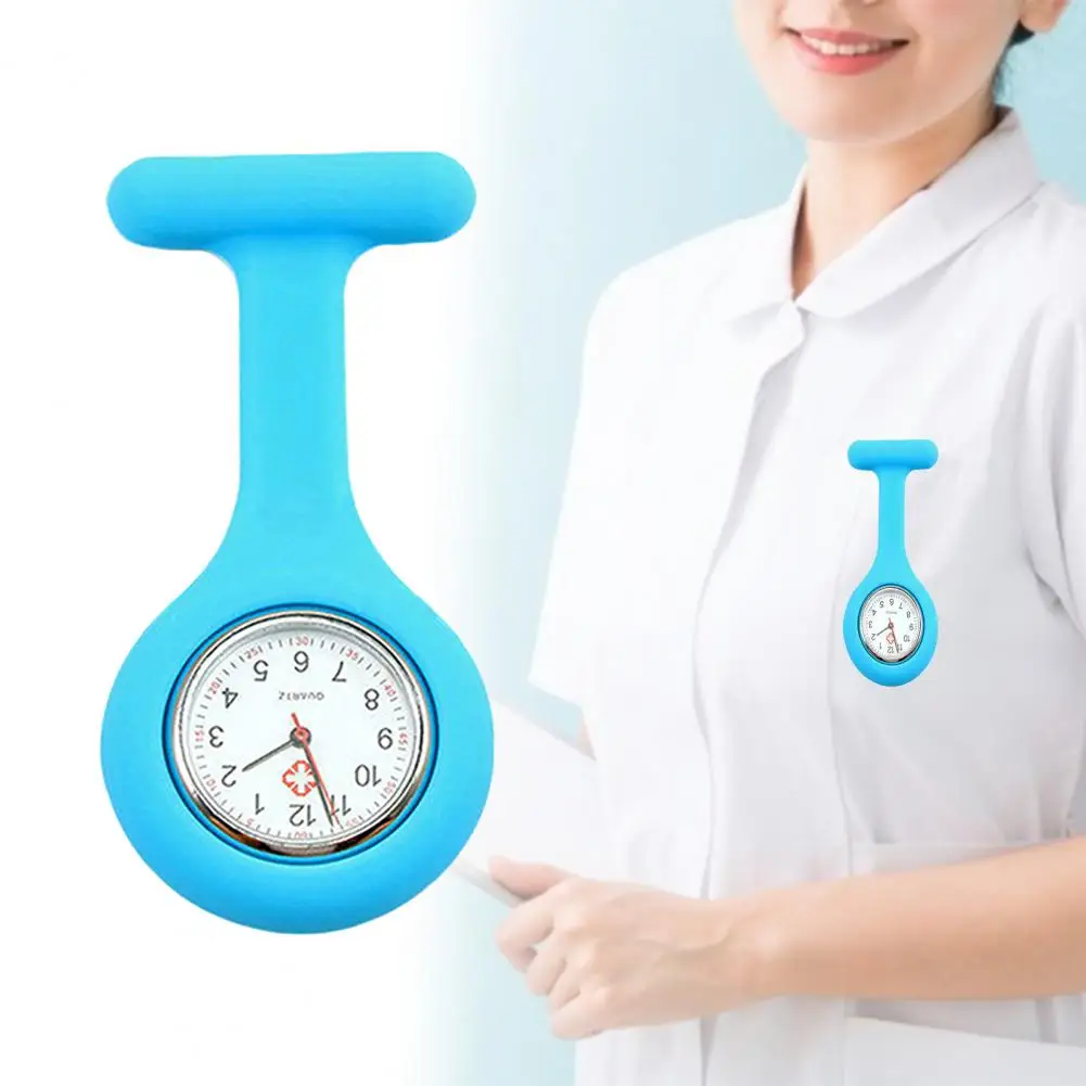 Women Medical Pocket Watch Silicone Nurse Watches High Quality Portable Mini Watch Nurse Clip Watches Brooch Fob for Men
