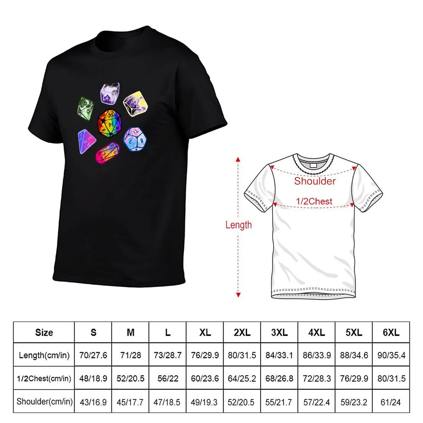 DnD pride dice T-Shirt Water Resistant Casual T-Shirt
