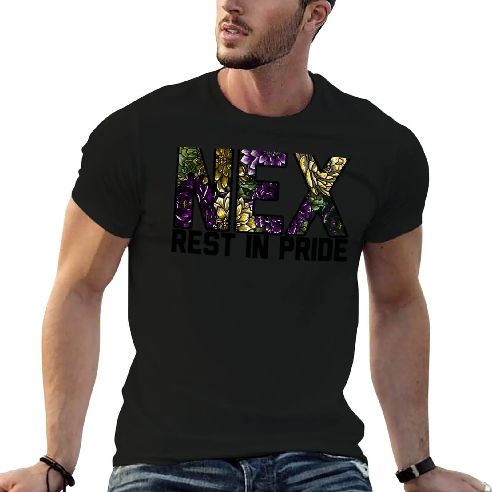 Nex - Rest In Pride T-Shirt Basic Breathable Solid Color T-Shirt