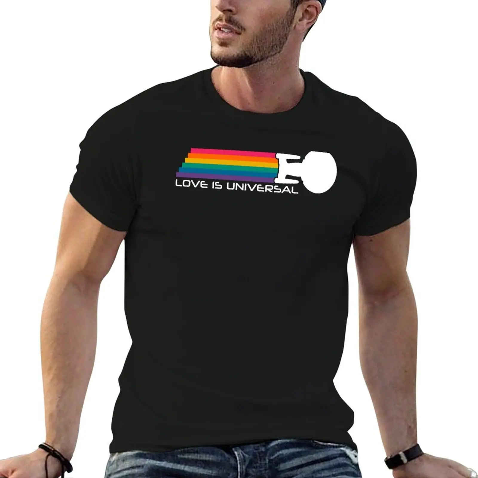 Star Trek: The Next Generation Pride Love Is Universal Rainbow Ship T-Shirt Basic Tee Shirt for Everyday Outfit