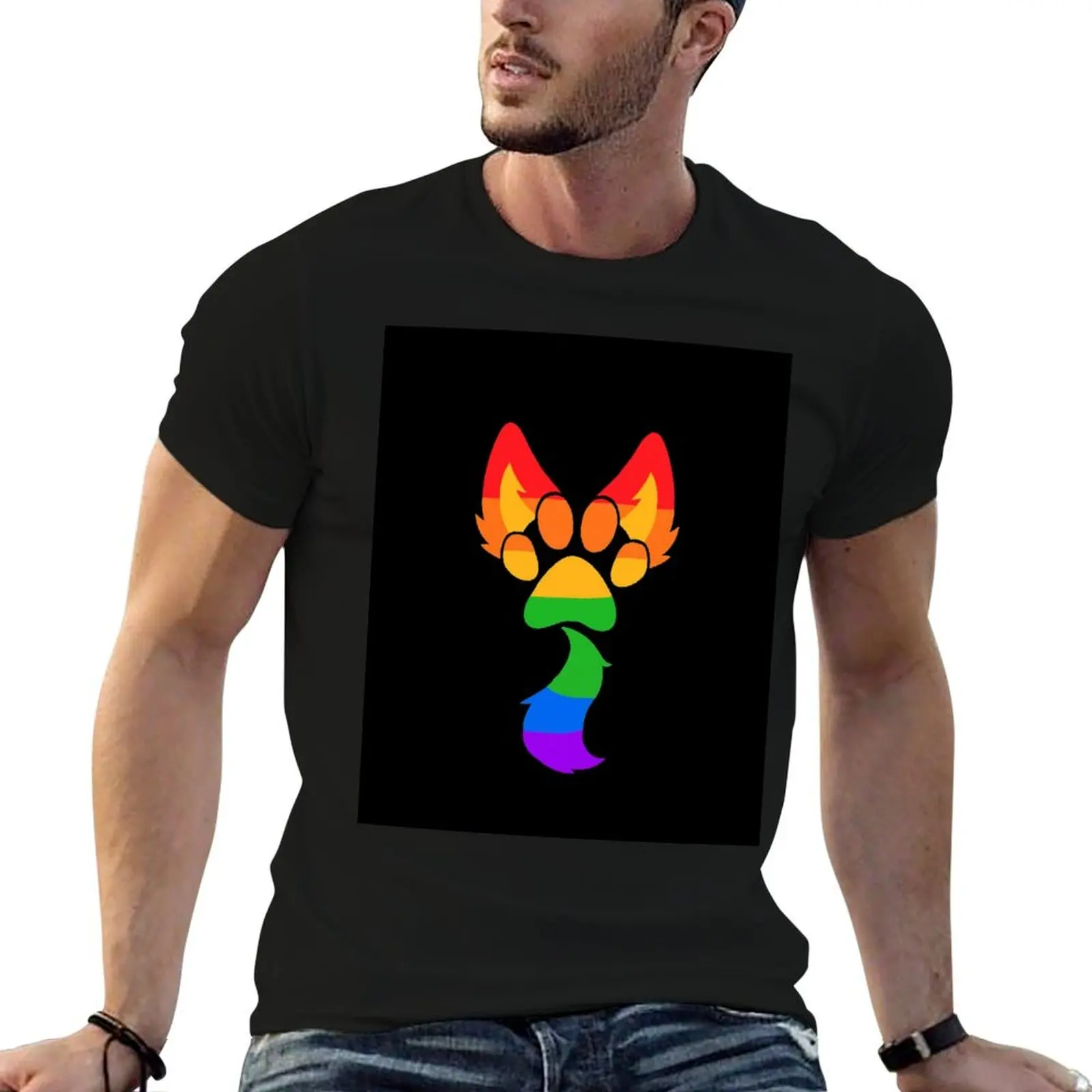 Gay Furry Pride Design T-Shirt t shirt man cotton t shirt man casual T-Shirt