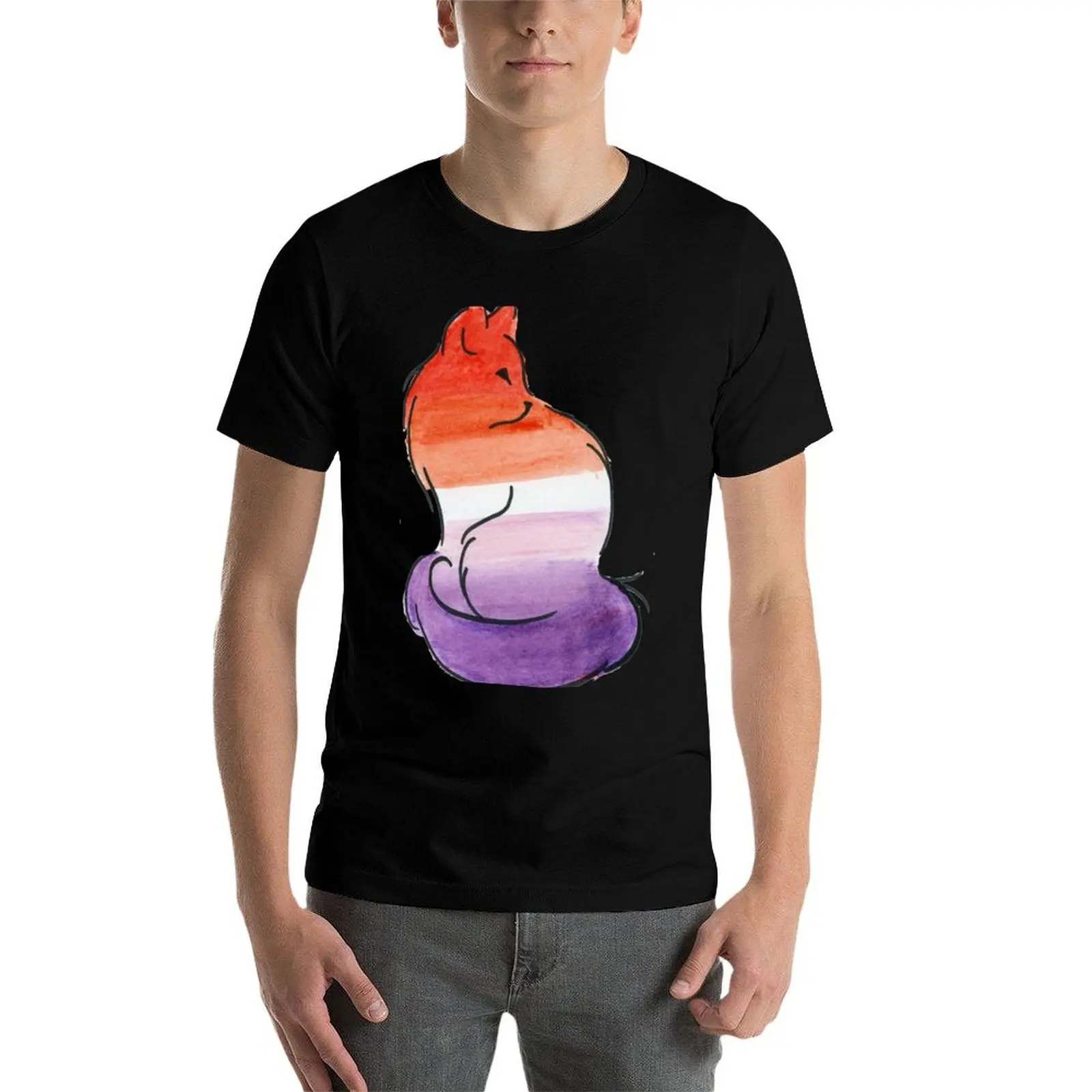 Pride Kitty - Lesbian #2 T-Shirt Work Duty Casual T-Shirt