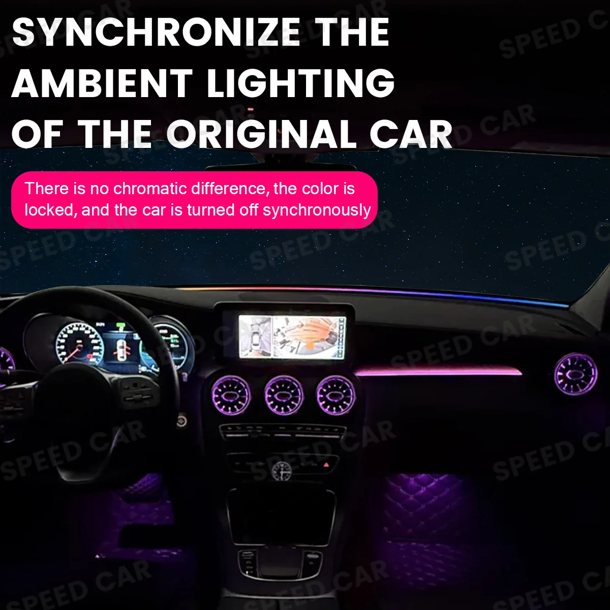 256 Color Car Instrument Symphony Ambient light For Mercedes Benz BMW Audi Tesla Toyota Honda Auto LED Universal Decoration Lamp