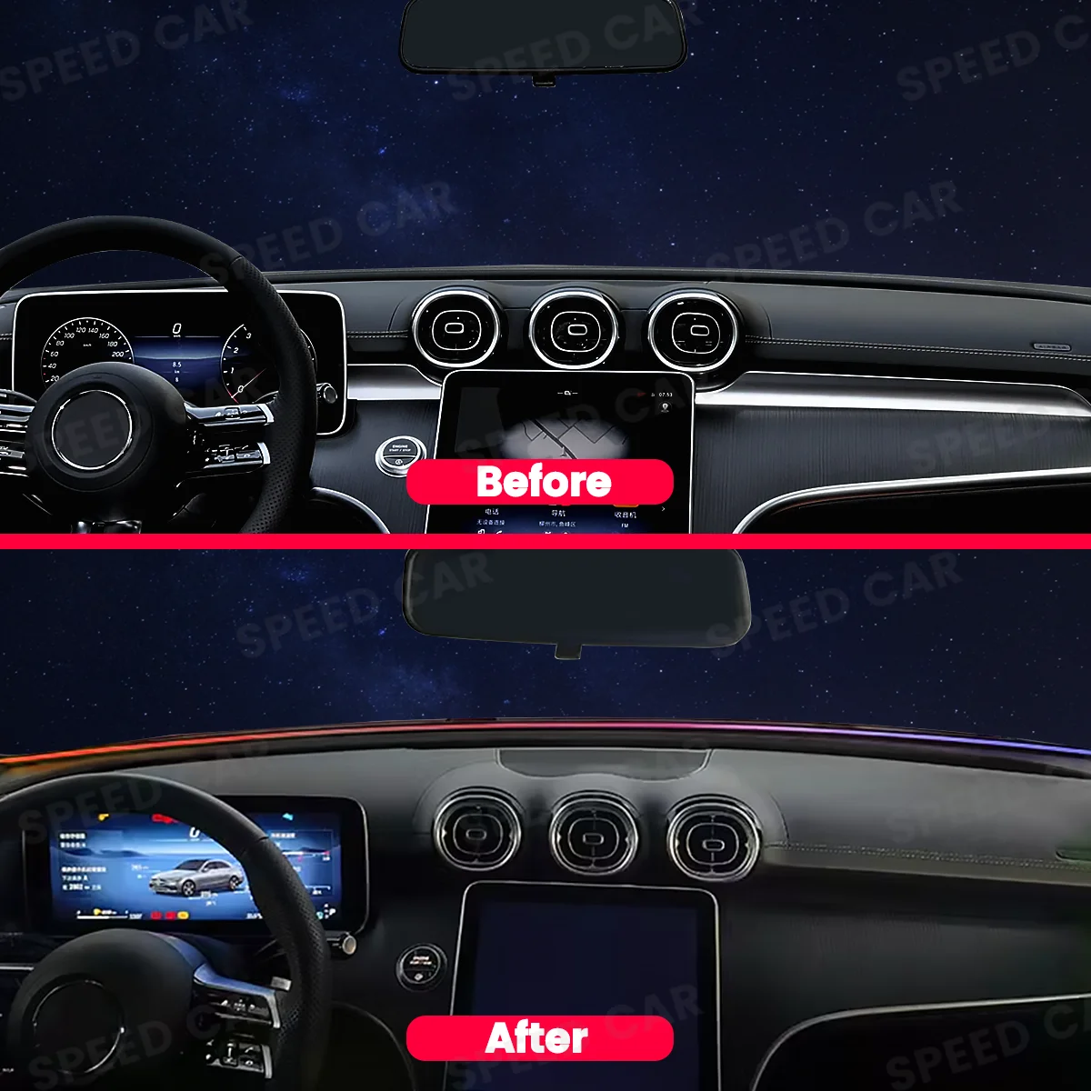 256 Color Car Instrument Symphony Ambient light For Mercedes Benz BMW Audi Tesla Toyota Honda Auto LED Universal Decoration Lamp