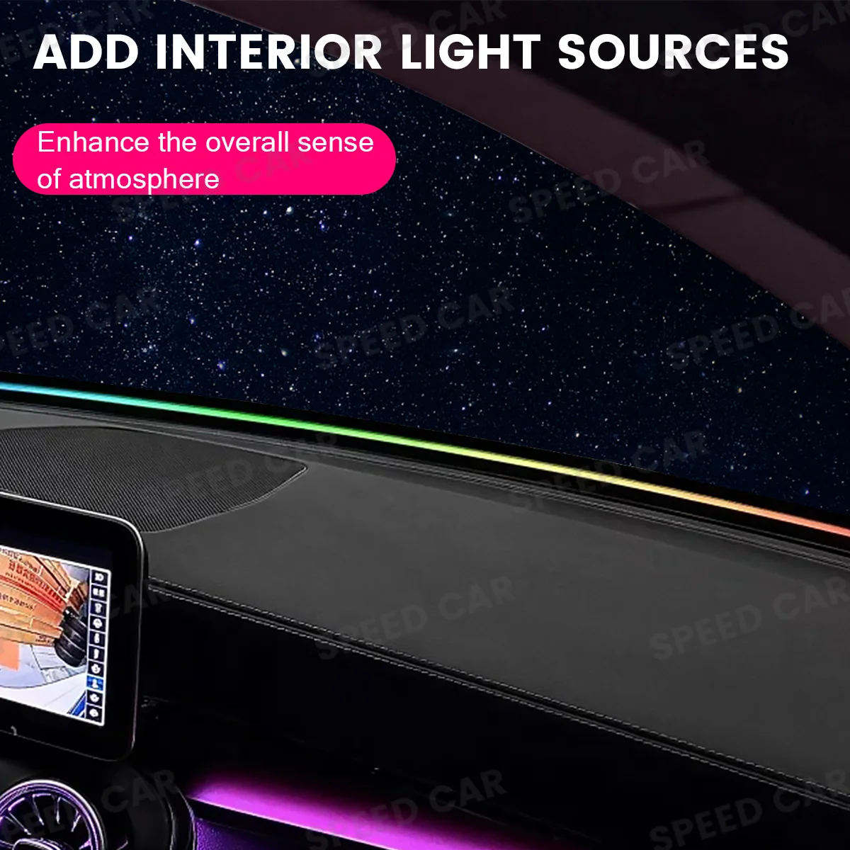 256 Color Car Instrument Symphony Ambient light For Mercedes Benz BMW Audi Tesla Toyota Honda Auto LED Universal Decoration Lamp