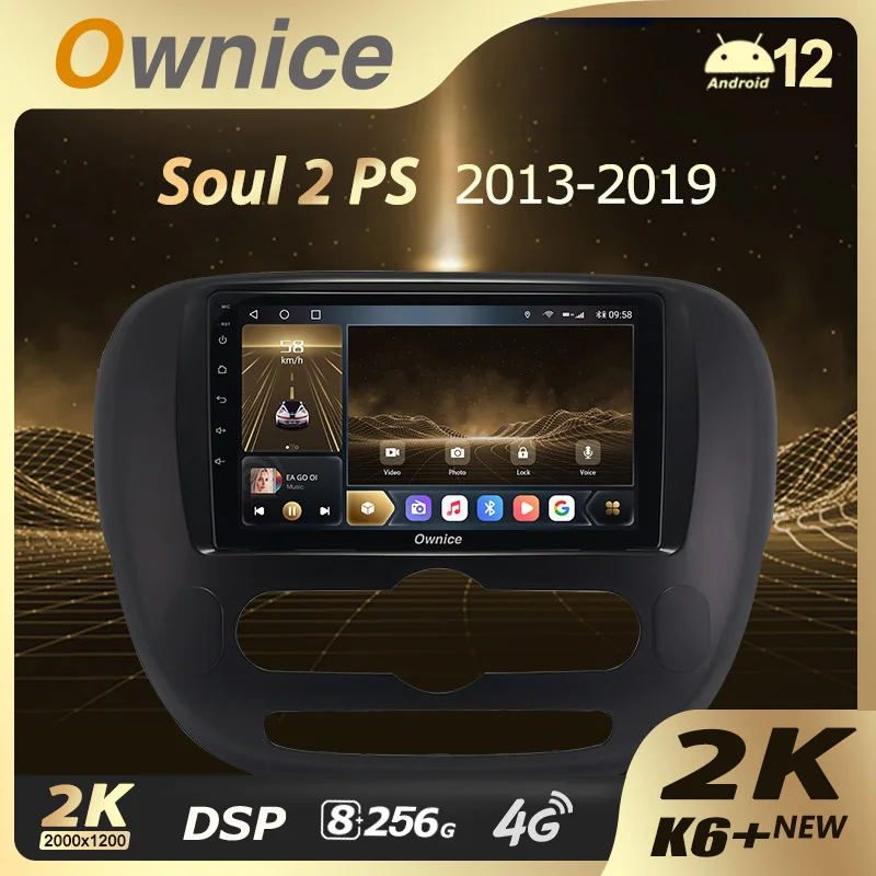 Ownice K6+ 2K 8+256 13.3 for Kia Soul 2 PS 2013 - 2019 Car Radio Video Player Navigation Stereo GPS Android 14 No 2din 2 Din DVD