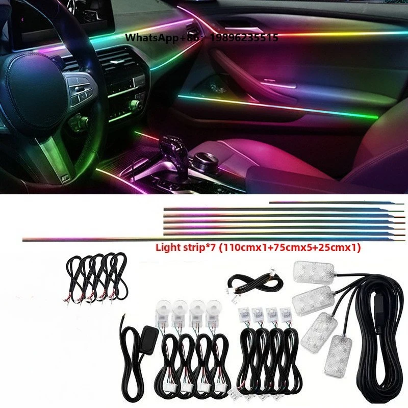 21-in-1 Hidden  Dream Color 256-Color Decorative Light Strip for Car Interior Ambient Lighting