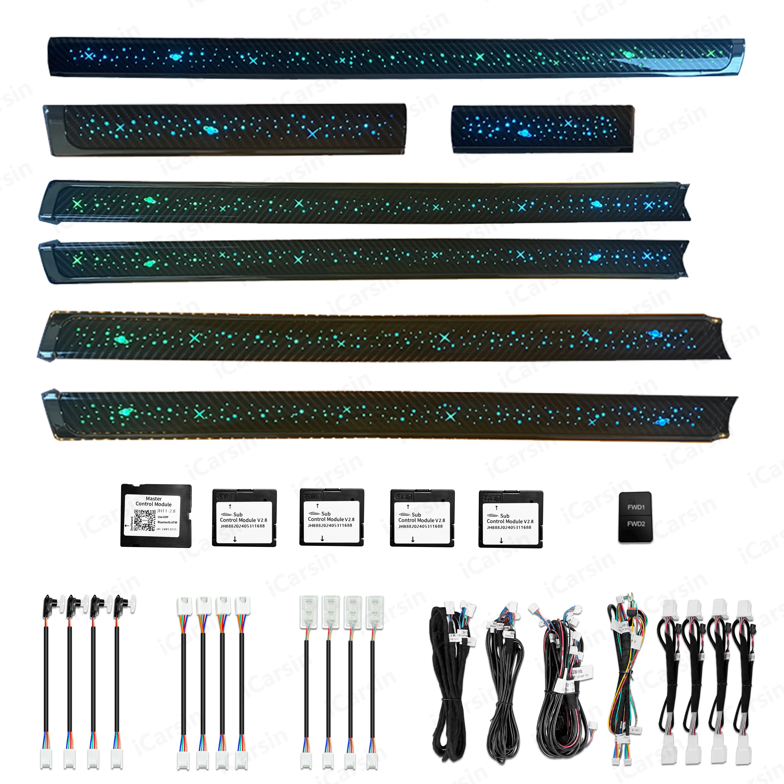 For Toyota Land Cruiser 200 LC200 2010-2023 Accessories Upgraded 256 Color Light Emitting Diode Interior Lighting Tweeter