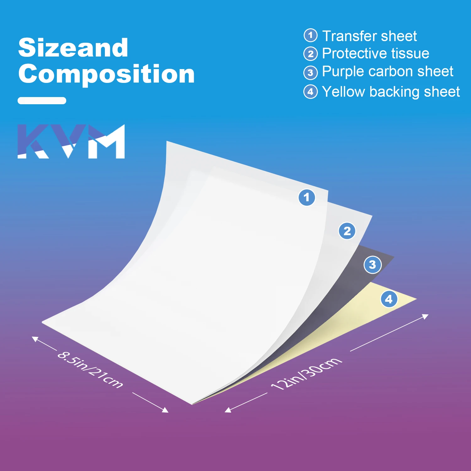KVM 100 Sheets Tattoo Transfer Paper A4 Thermal Copier Template Paper for Stencil Paper Tattoo Tracing Paper for Tattoo Artist