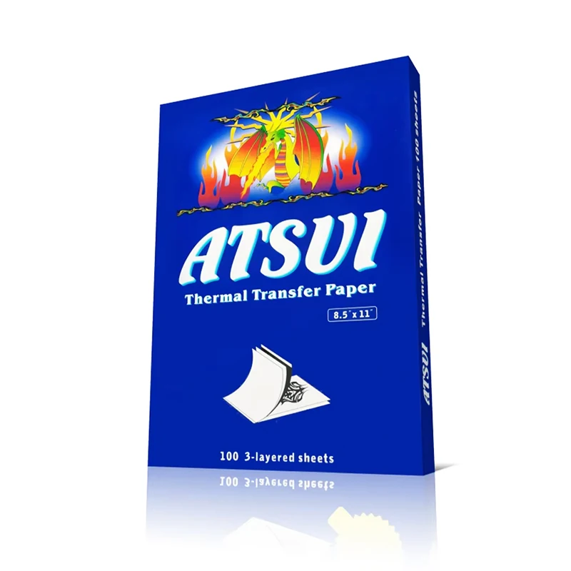 FreeShipping A4 Size New Formula Authentic ATSUI Tattoo Stencil Transfer Paper Work Together With Thermal Transfer Machine