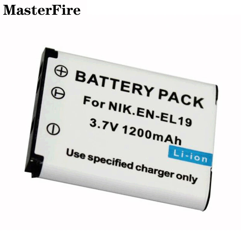 3.7V 1200mah Rechargeable Li-ion Battery EN-EL19 ENEL19 For Nikon Coolpix S2500 S2600 S3100 S3300 S4100 S6600 S7000 Batteries