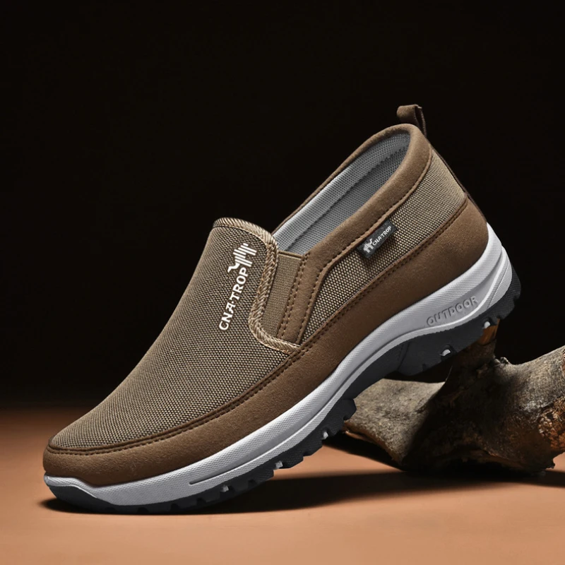 Brand Men's Casual Shoes Breathable Mesh Loafers for Man Non-Slip Comfortable Sneakers Wear-resistant Retro Man's Driving Shoes