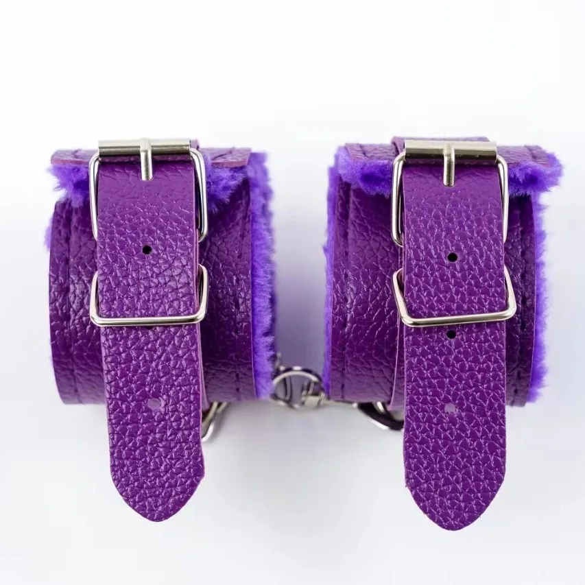 Adult SM Sex Restraint Handcuffs Slave Tools No Vibrators Sexy Wrist Cuffs Open Hand Toys Bondage For Couple