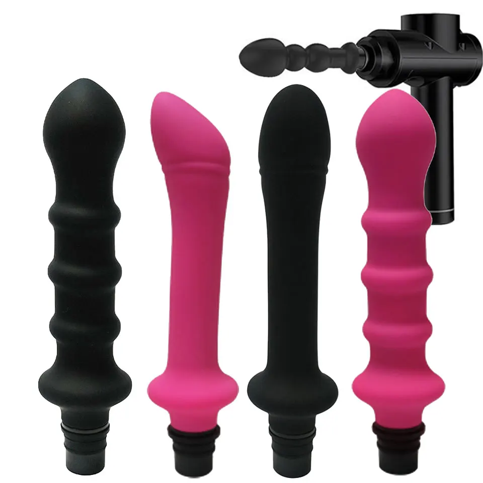 Masturbator Fascia Gun Adapter Attachments Massage Head to Silicone Dildo Sex Toys for Women Vibrators Penis