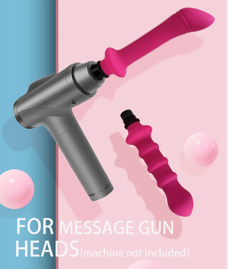 Masturbator Fascia Gun Adapter Attachments Massage Head to Silicone Dildo Sex Toys for Women Vibrators Penis