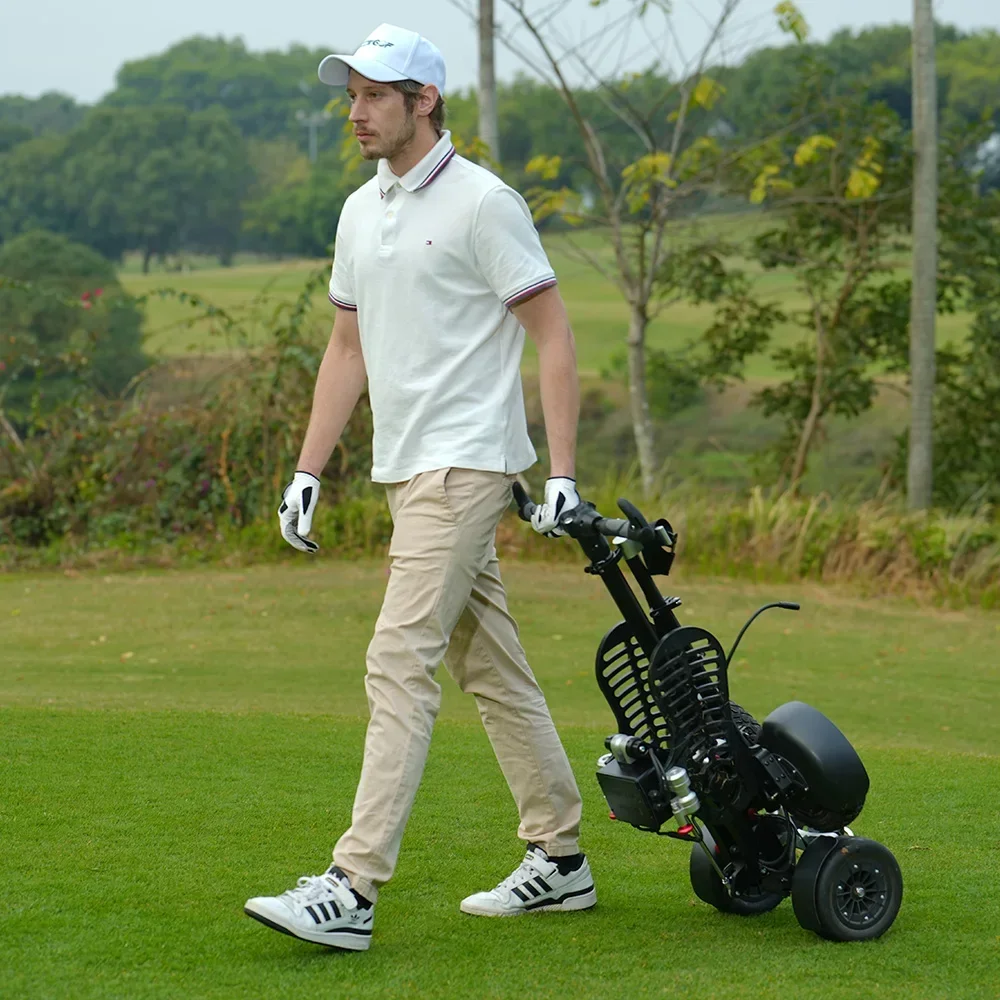 Factory Eswing Aluminium Mini Folding Golf Electric Trolley Foldable Push Cart Lightweight Golf Scooter For Sale