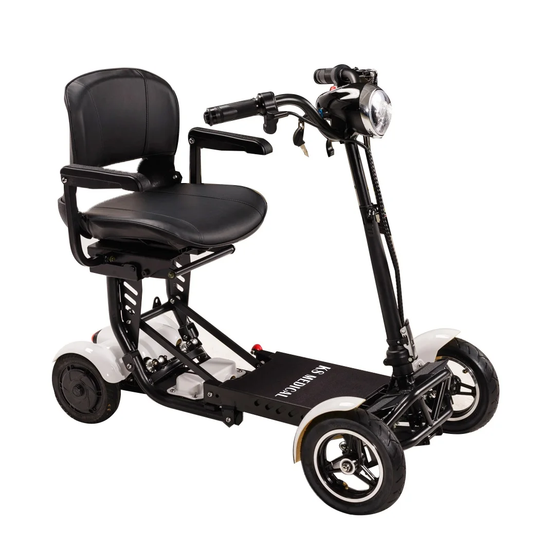 KSM-905B Folding 4 wheels elderly mobility electric scooter for disabled or handicapped power scooter with CE certification