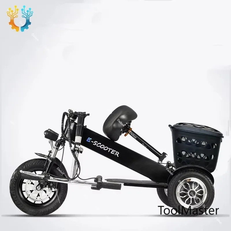 【2026】3 Wheel 2 Seats Folding Mobility Electric Scooter Waterproof For Adults City Lightweight 500 W Mini Fat Tire Electric Tric