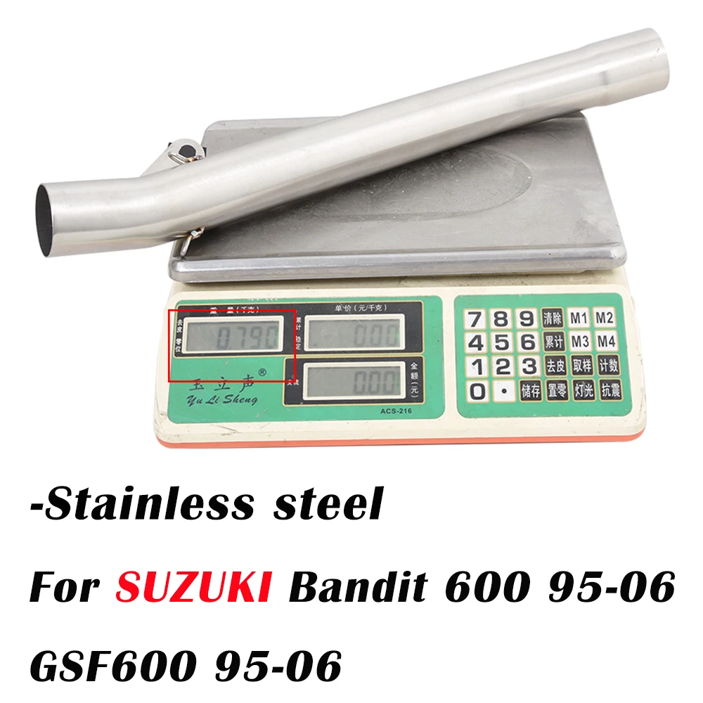 For Suzuki GSF600 Bandit 600 1995-2006 Motorcycle Exhaust Mid Link Pipe Muffler Escape Stainless Steel Connect Tube Bandit 1250